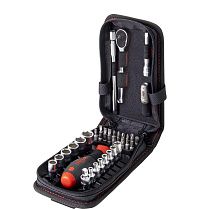 Набор бит и торцевых головок 1/4", 40 предметов, Wiha (44684)