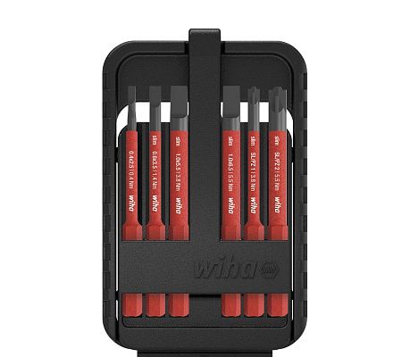 Набор бит slimBit electric slimVario шлиц, PlusMinus/Pozidriv, 6 шт. в SlimBit box Wiha (43158)