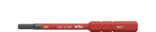 Бита SoftFinish electric slimBit, шестигранник SW6 x 75 Wiha (37227)