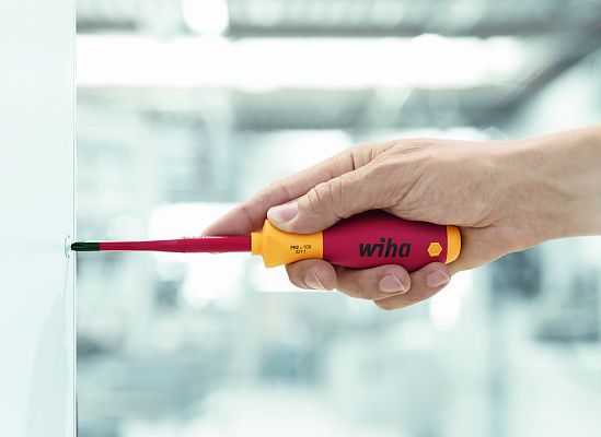 Отвертка SoftFinish® electric 3211 SF 1x80 SLIM FIX Wiha (35393)(10136)