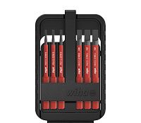 Набор бит slimBit electric slimVario шлиц, 6 шт. в SlimBit box Wiha (43152)