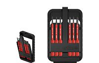 Набор бит slimBit electric slimVario шлиц, Phillips, Pozidriv, 6 шт. в SlimBit box Wiha (43160)